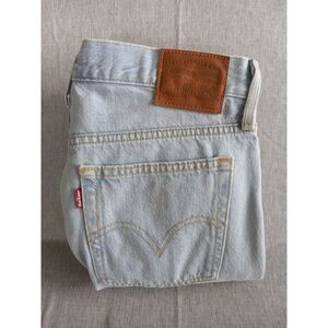 Rare Levi's Women's 28 Wedgie Straight Distress Denim Jeans Buttons Fly Big E